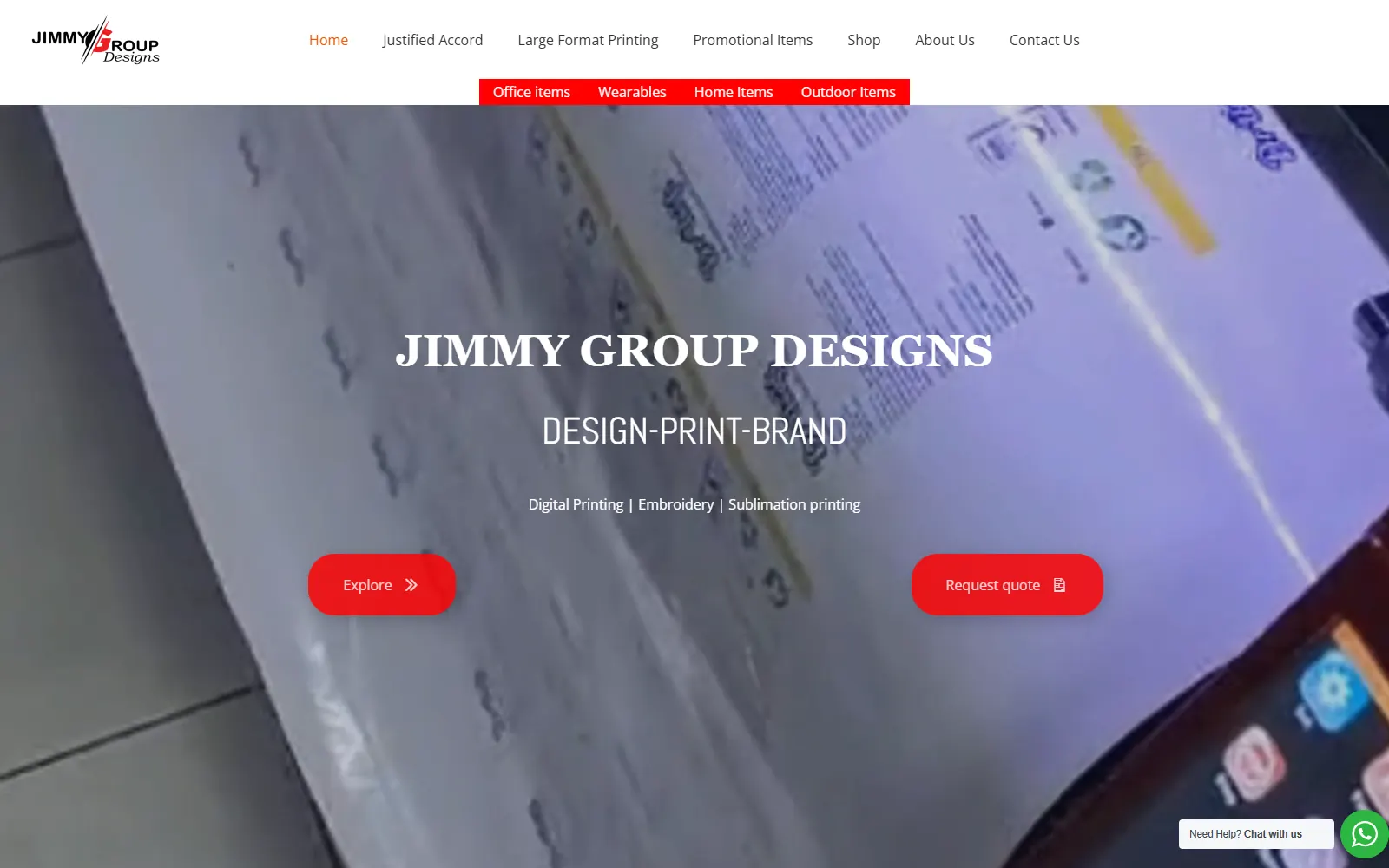 Jimmy Group website homepage